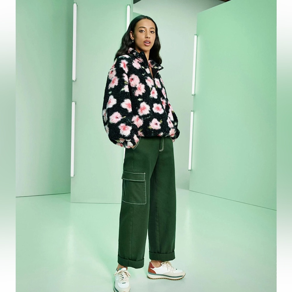 Sandy Liang x Target Green Mid-Rise Straight Leg Pocket Pant Cargo - Size 14